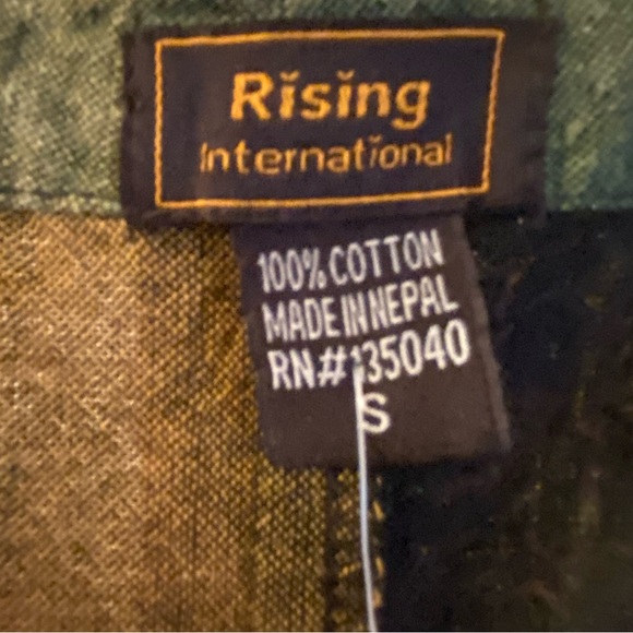 NWT Rising International Patchwork Overalls Made in Nepal - Picture 3 of 15